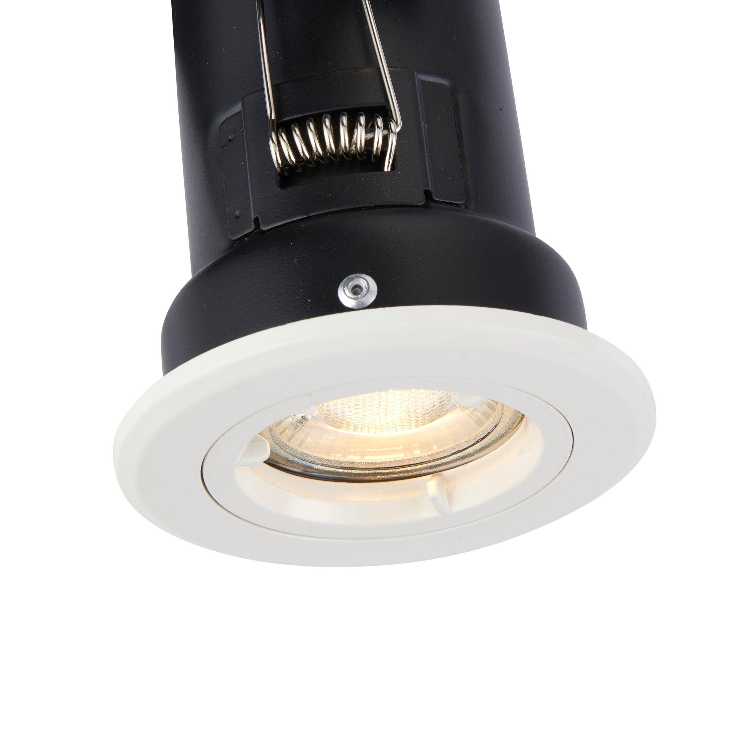 shieldplus tilt white recessed light 50w by saxby lighting, close up image 129