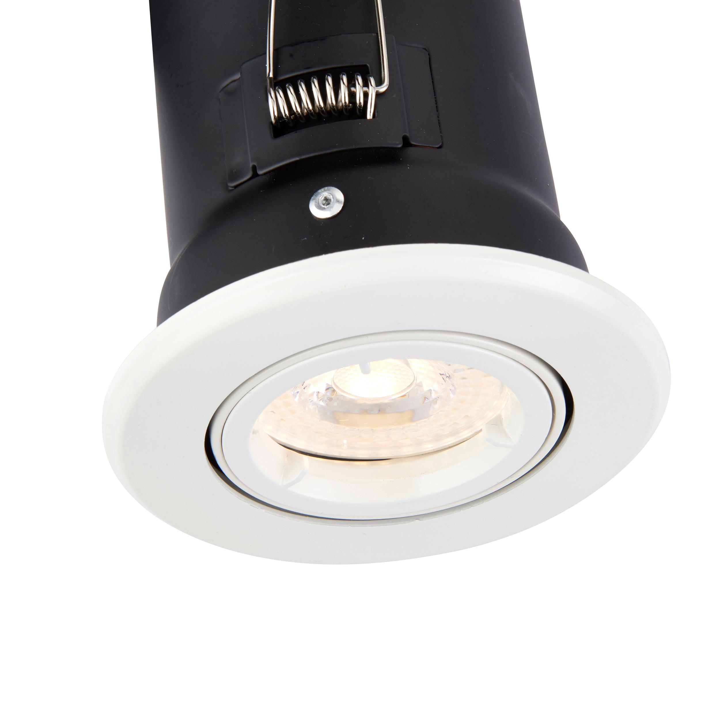 shieldplus white recessed light tilt 50w by saxby lighting, close up image 95
