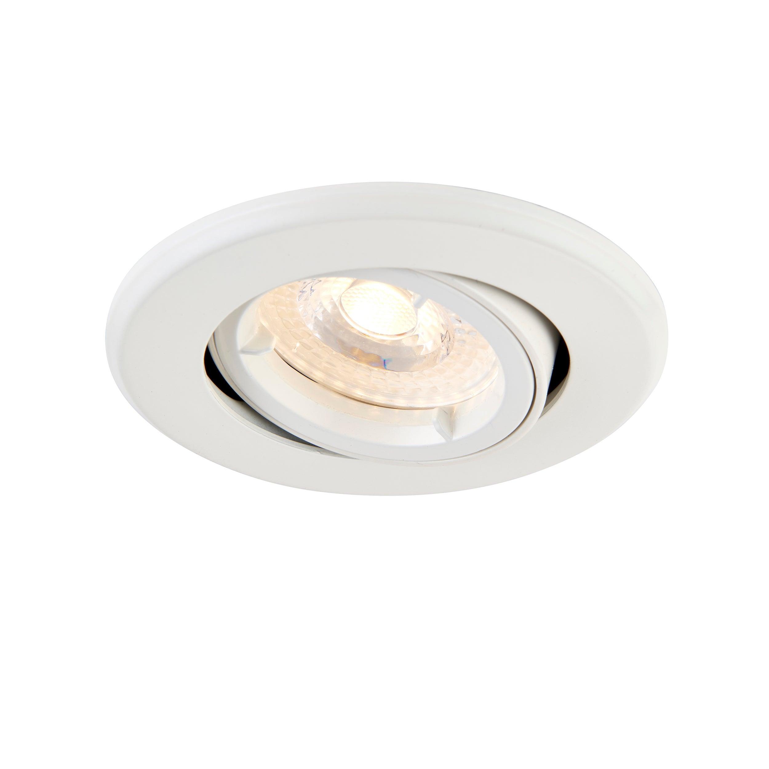 shieldplus white recessed light tilt 50w by saxby lighting, LED close up image 20