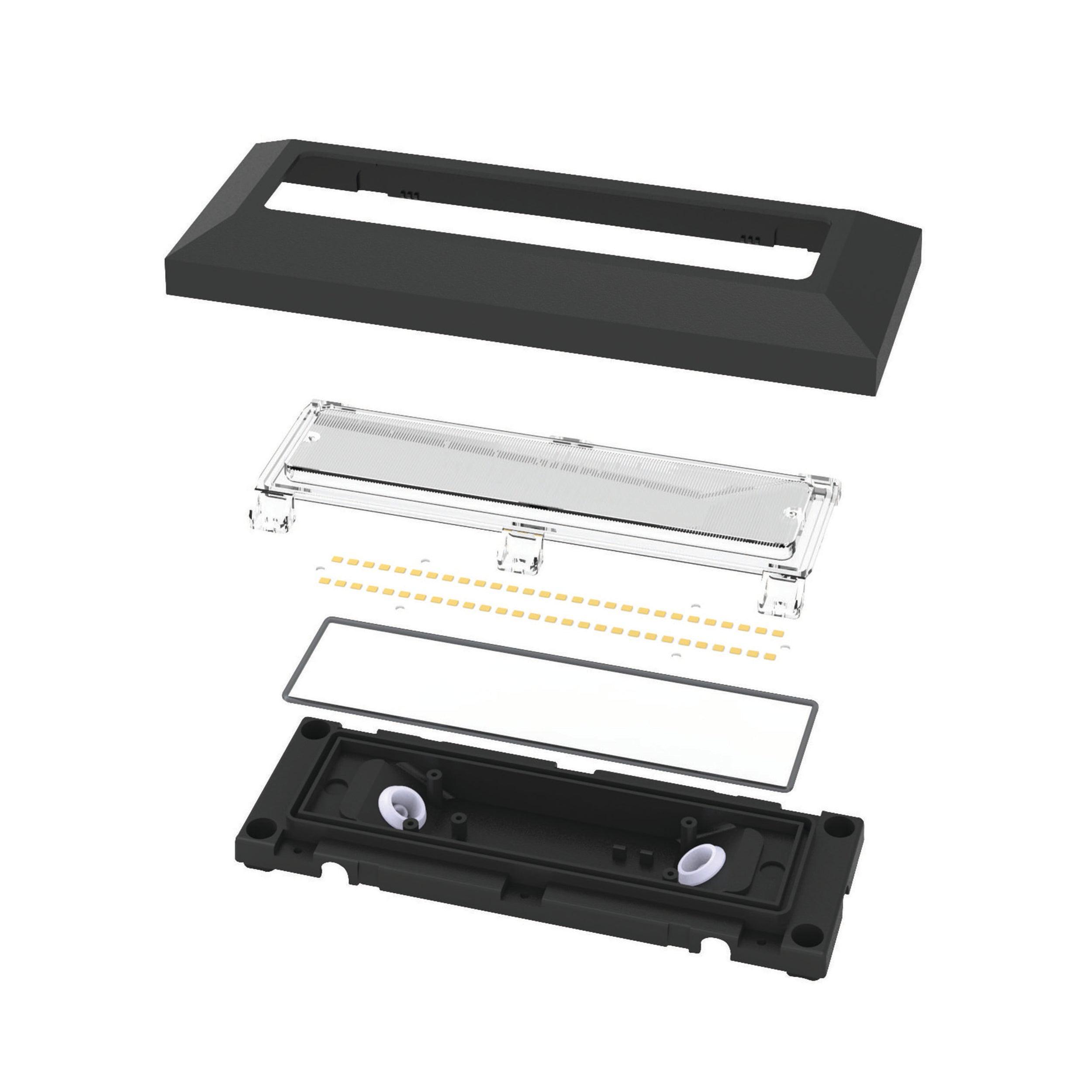 severus black led brick light ip65 3w directby Saxby Lighting, close up image