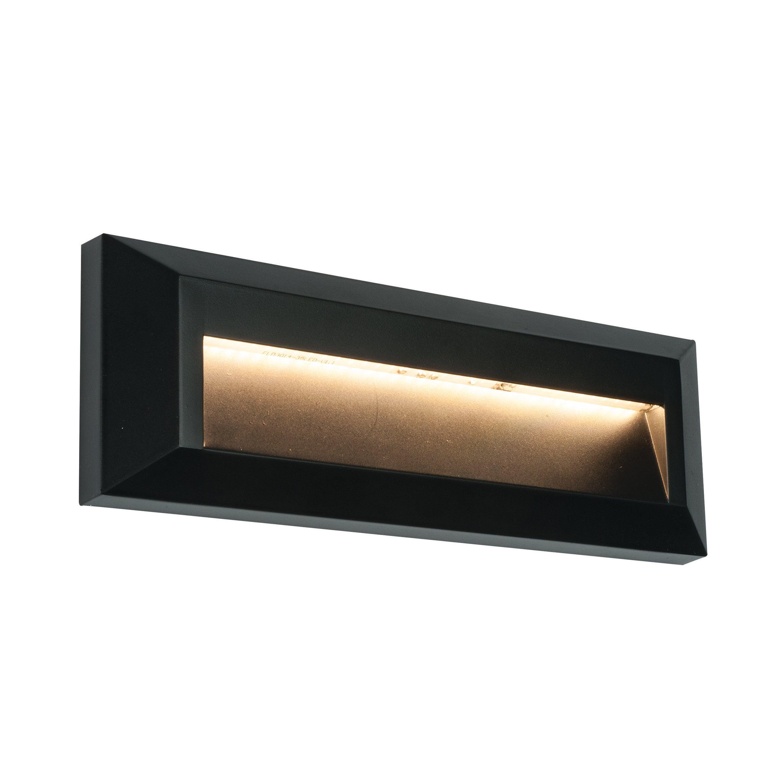severus black led brick light ip65 2w indirectby saxby lighting