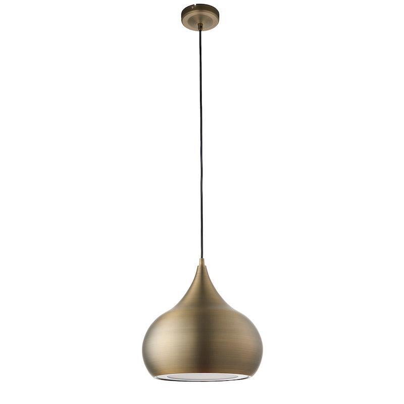 Brosnan 1 Light Matt Antique Brass Ceiling Pendant-Ceiling Pendant Lights-Endon Lighting Bedrooom Lighting close up Tiffany Lighting Direct