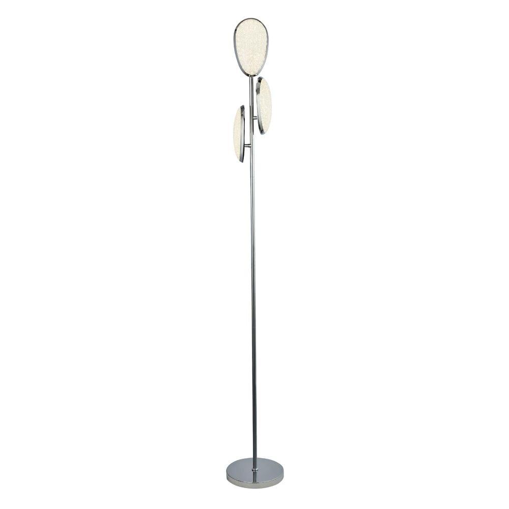 Lori 3 Light LED Chrome/Crushed Ice Effect Shade Floor Lamp by 1