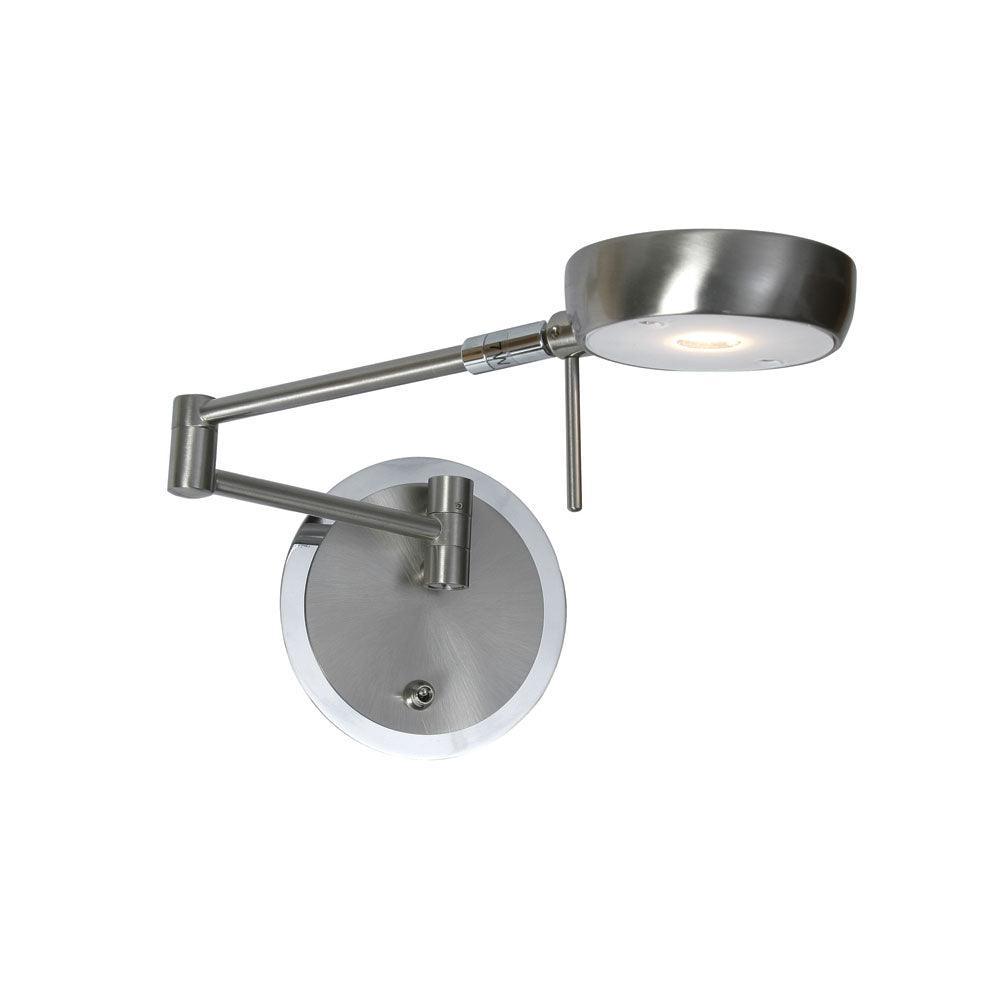 orin swing arm led chrome wall light toggle switch