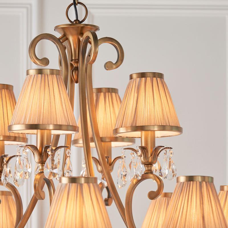 Oksaana brass chandelier 63521 close up