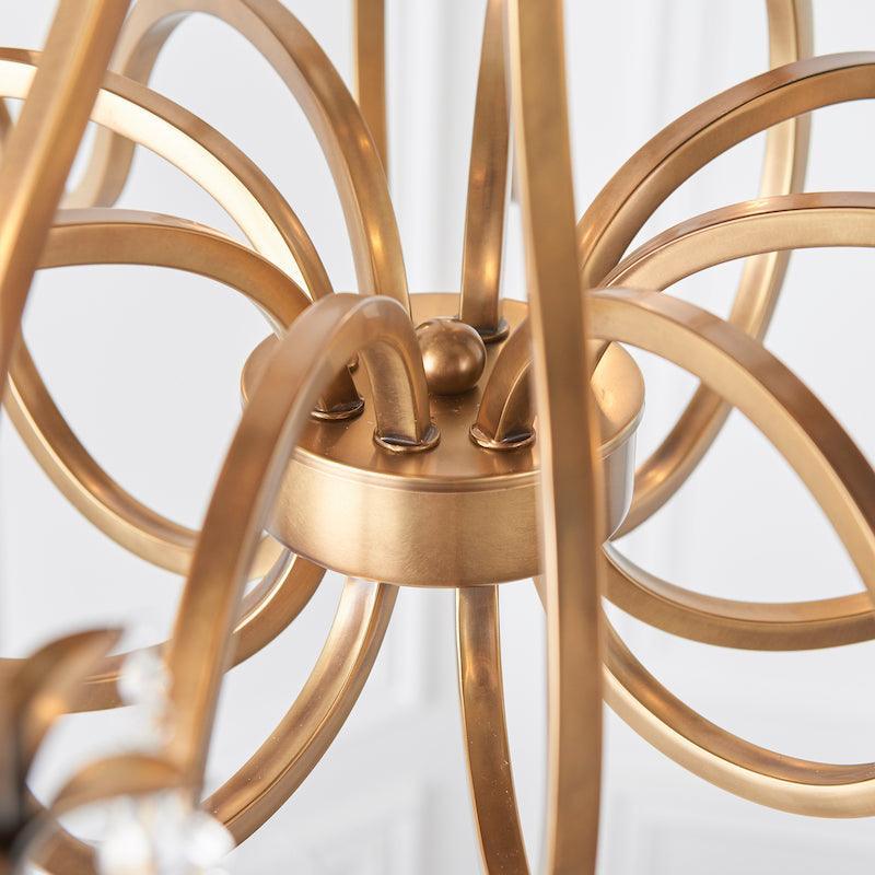 Oksaana brass chandelier 63521 stem close up