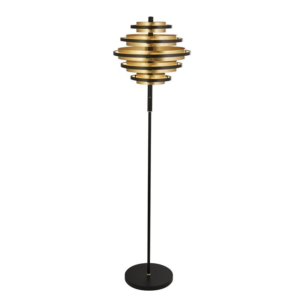 Searchlight Hive Black/Gold Leaf 5 Light LED Floor Lamp by 1