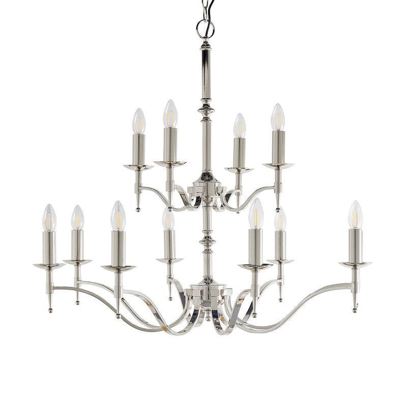 Stanford nickel 12 light chandelier ca1p12n unlit shot