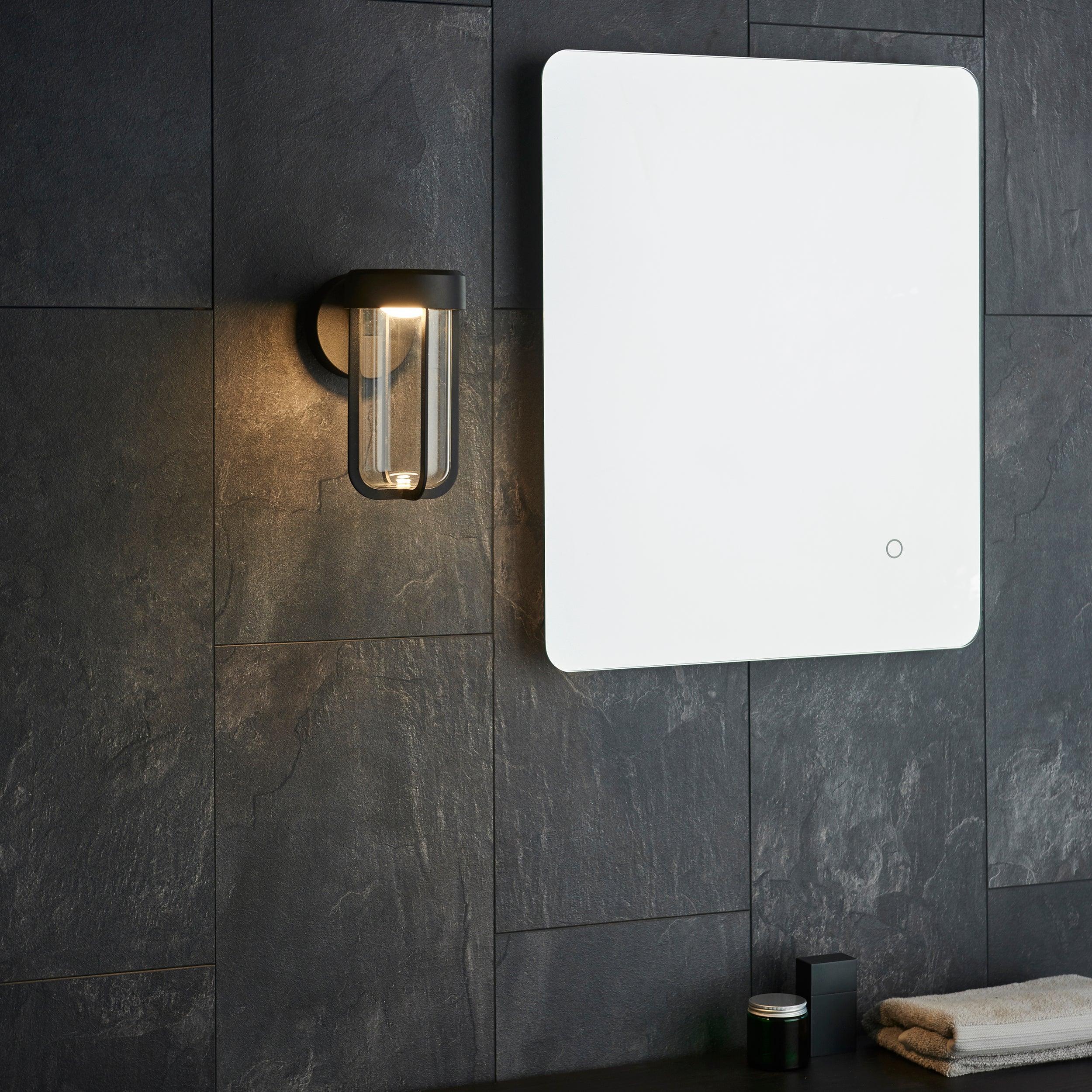 newquay large black outdoor led wall light Hallway Lighting Image