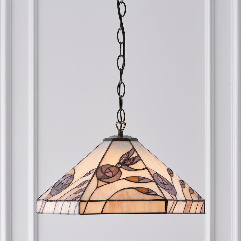 Damselfly Tiffany Ceiling Light - 1 Bulb Fitting
