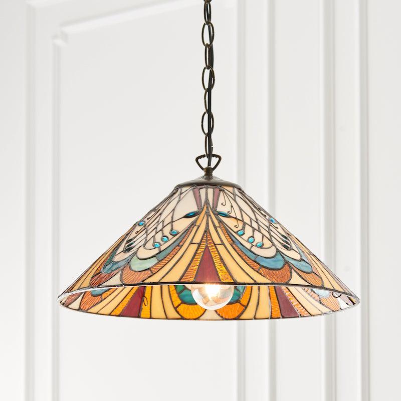 hector large tiffany pendant light close fitting image