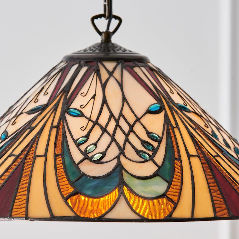 hector large tiffany pendant light Hallway Lighting Close Up