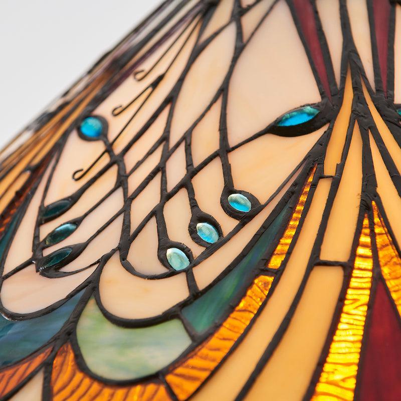 hector large tiffany pendant light unlit close up image