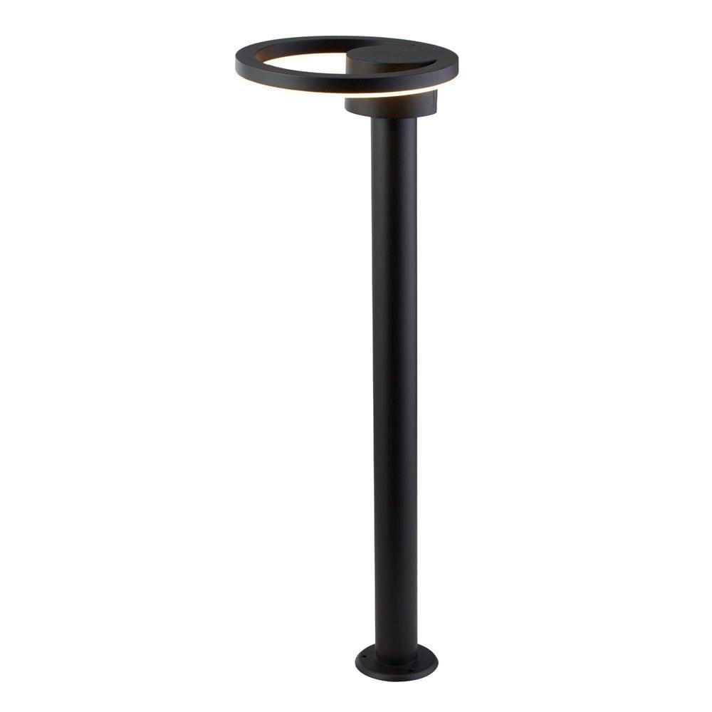 norwich outdoor led black round headed post 73cm height