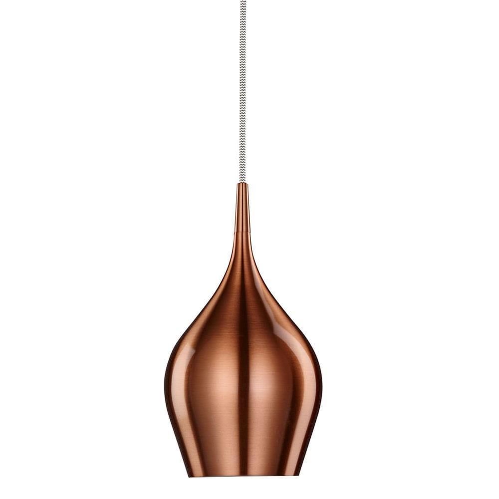 Vibrant 1 Light Metal Copper Pendant - Searchlight-Ceiling Pendant Lights-1-Tiffany Lighting Direct