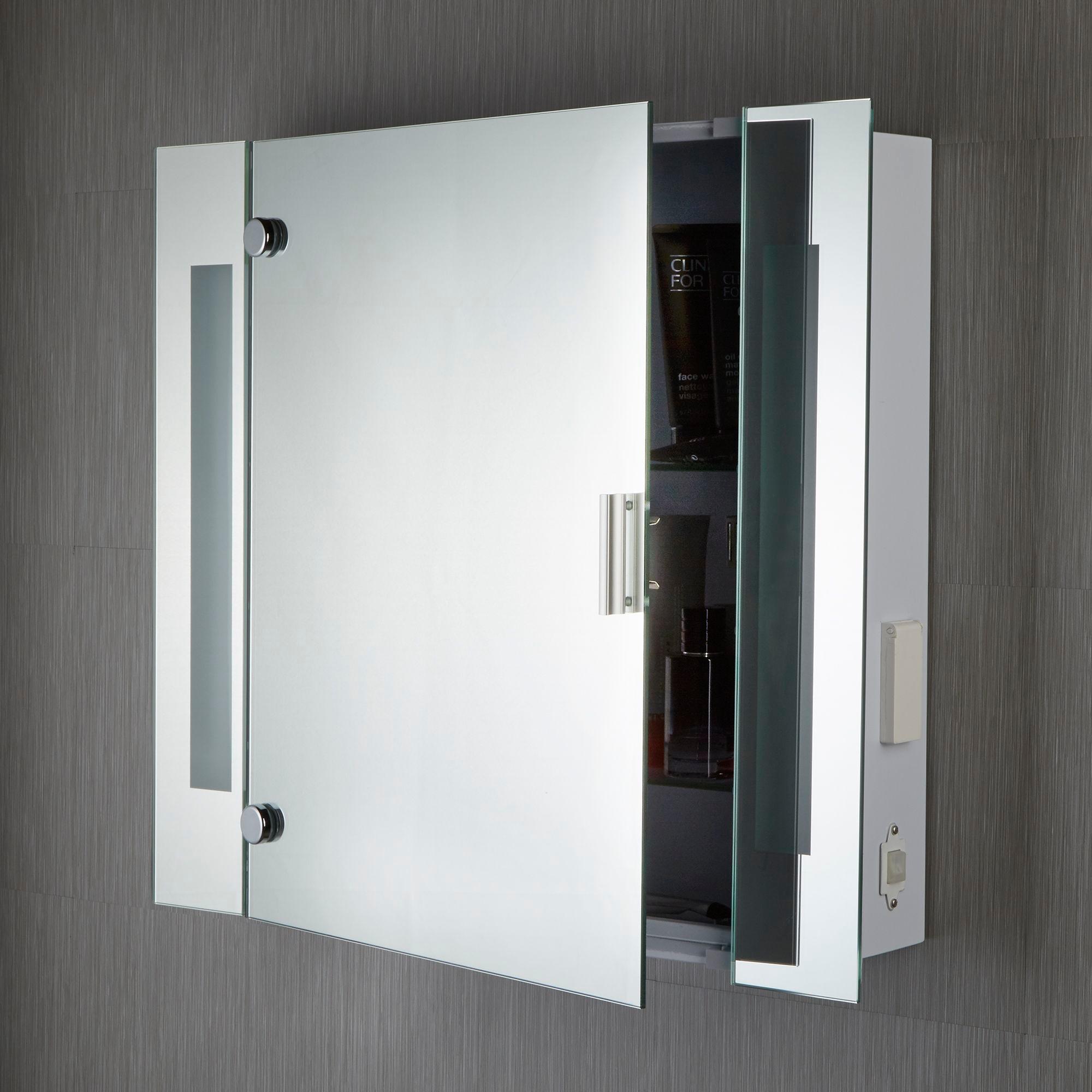 bathroom mirror light illuminated mirror glass cabinet 2 light by searchlighting lighting, living room image