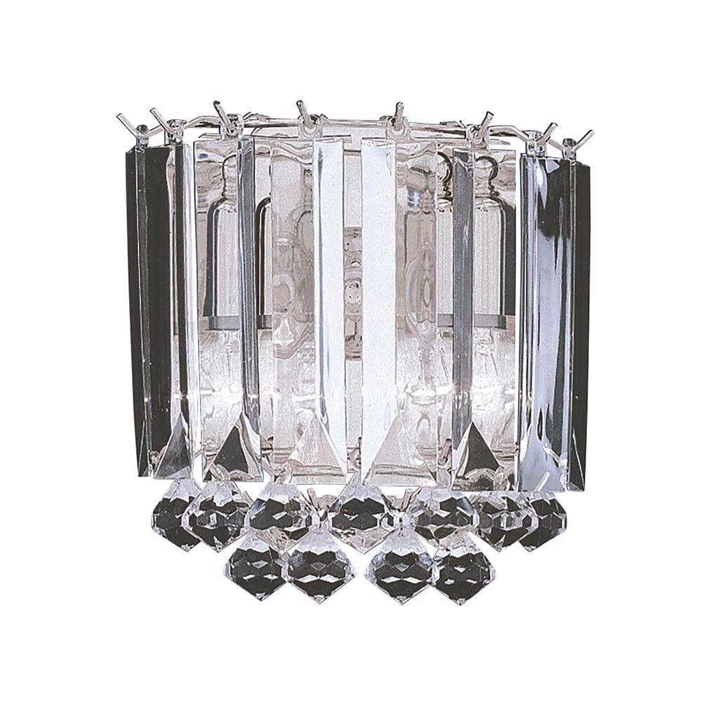 sigma 2 light chrome clear acrylic wall light