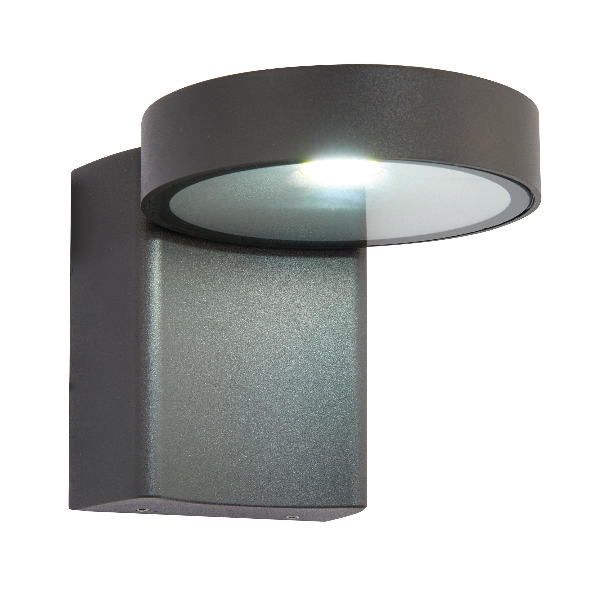 oreti led grey outdoor wall light ip44 11 6wby saxby lighting