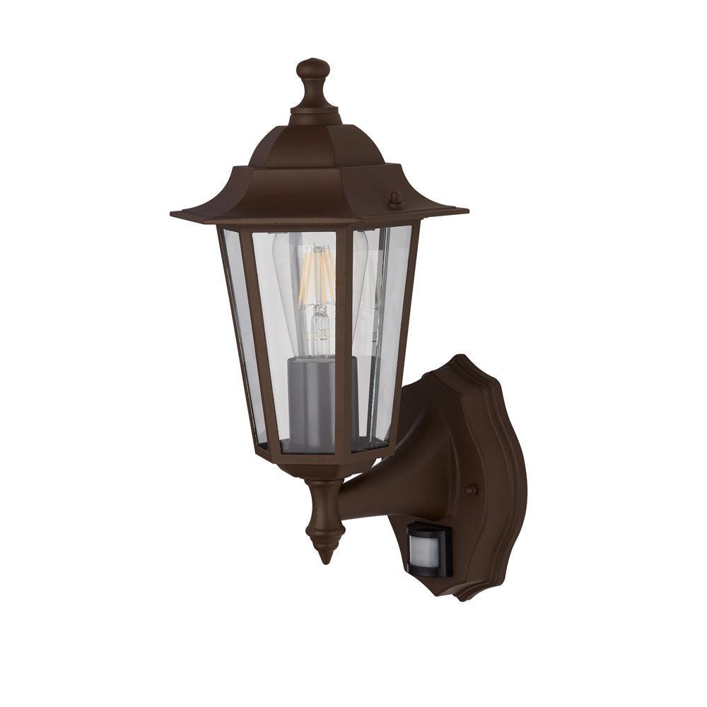 alex outdoor traditional wall light rust brown by searchlighting lighting, living room image