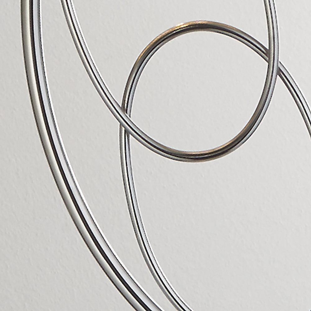 Searchlight Loopy 1 Light Chrome Table Lamp - White Shade 2