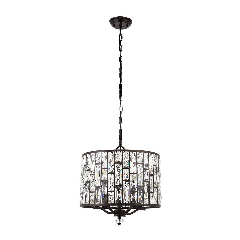 Endon Belle 5 Light Clear Glass Crystal Ceiling Pendant-Ceiling Pendant Lights-Endon Lighting Hallway Lighting Family Image Tiffany Lighting Direct