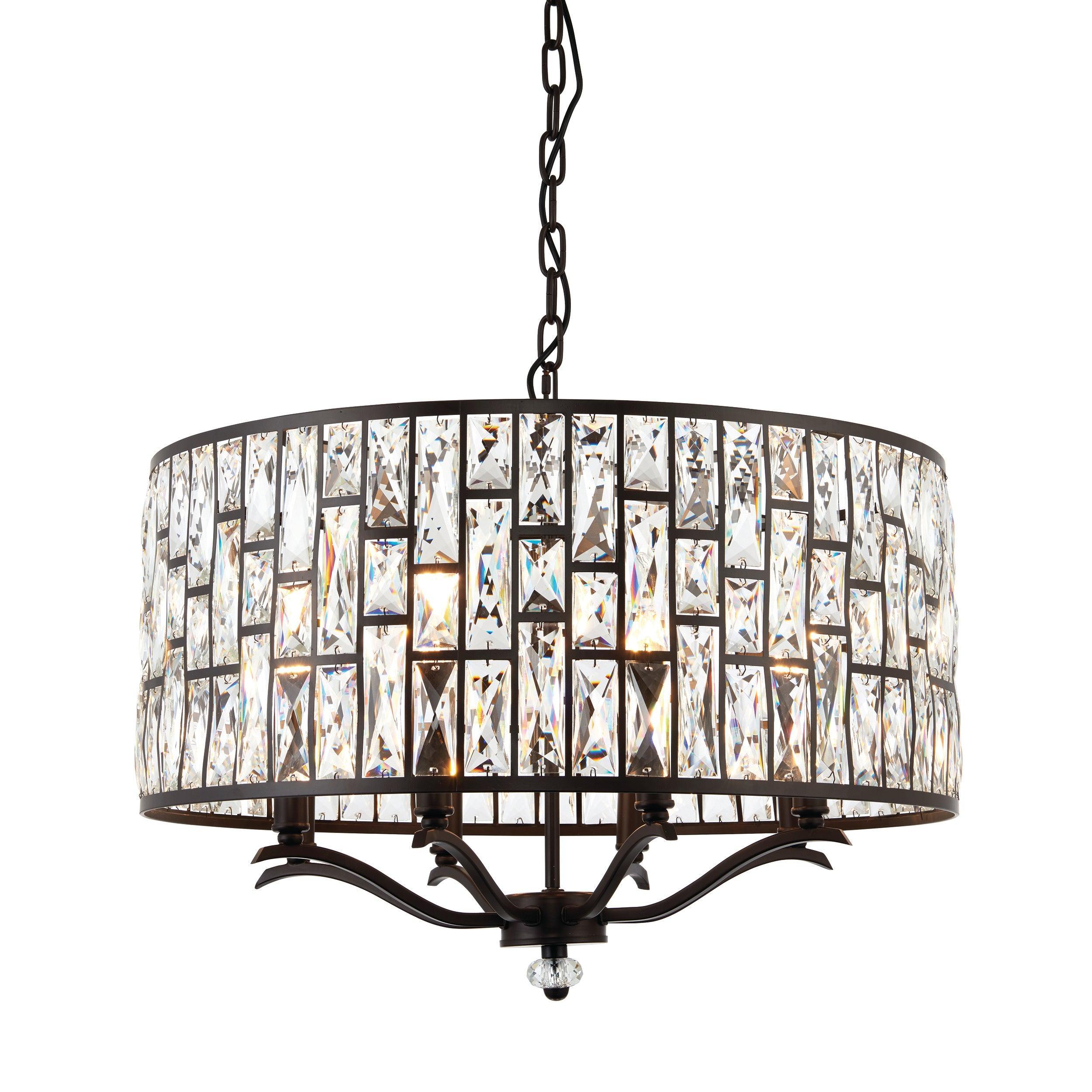 Endon Belle 8 Clear Glass Crystal Pendant Ceiling Light-Ceiling Pendant Lights-Endon Lighting Living Room Close Up Lighting Tiffany Lighting Direct