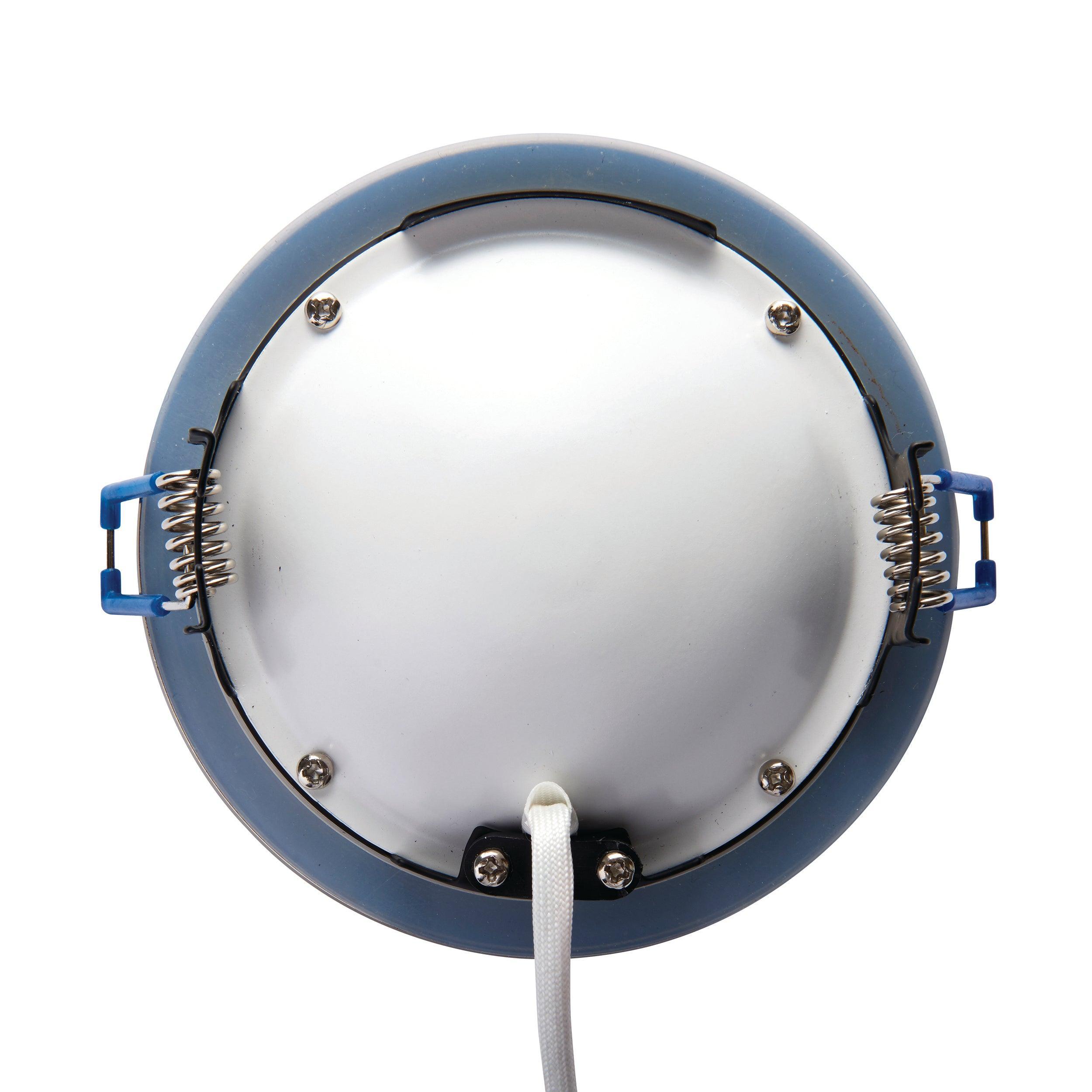 orbitalplus matt white recessed ceiling light ip65 9w by saxby lighting, close up image 186