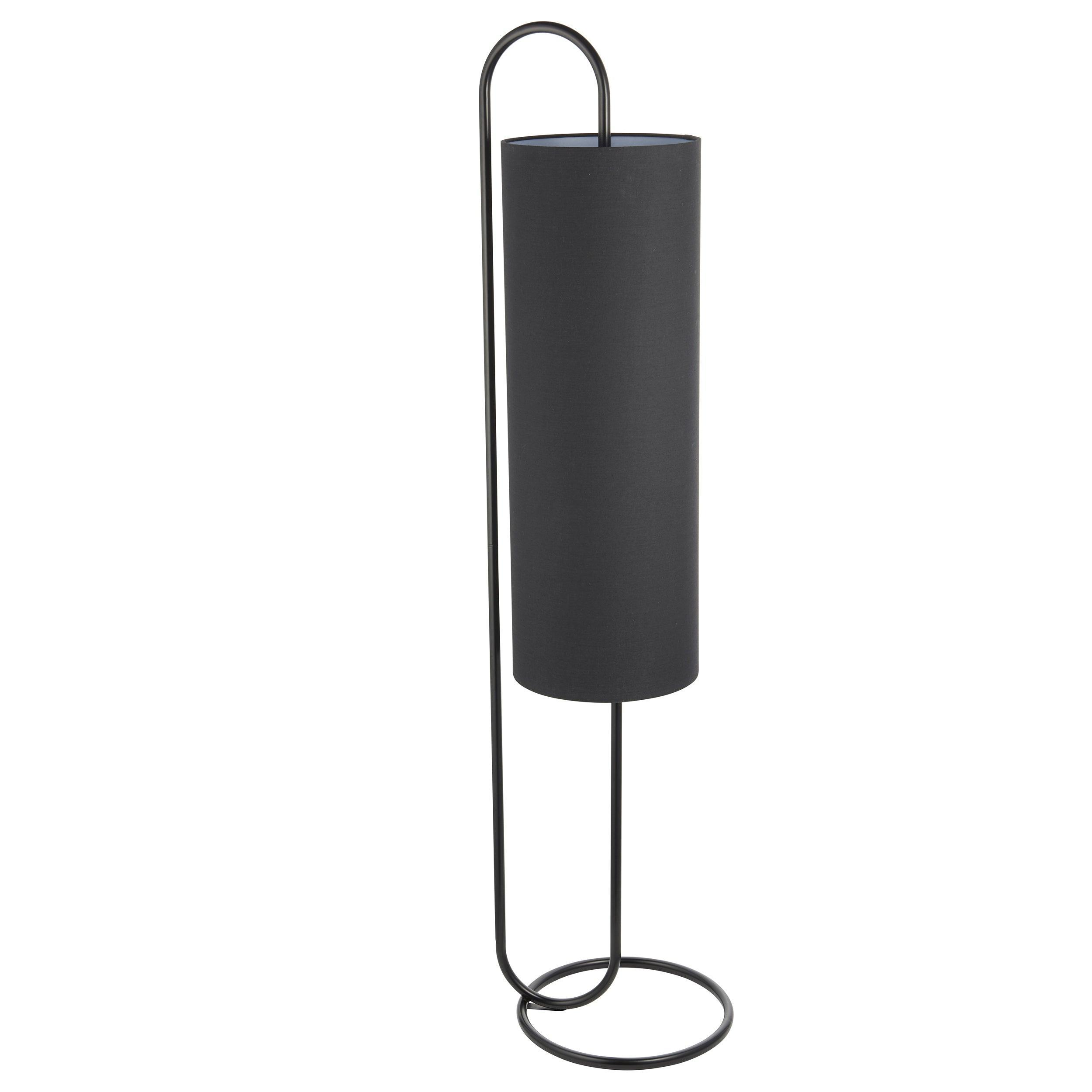kilburn black modern floor lamp with black shade kitchen lighting image