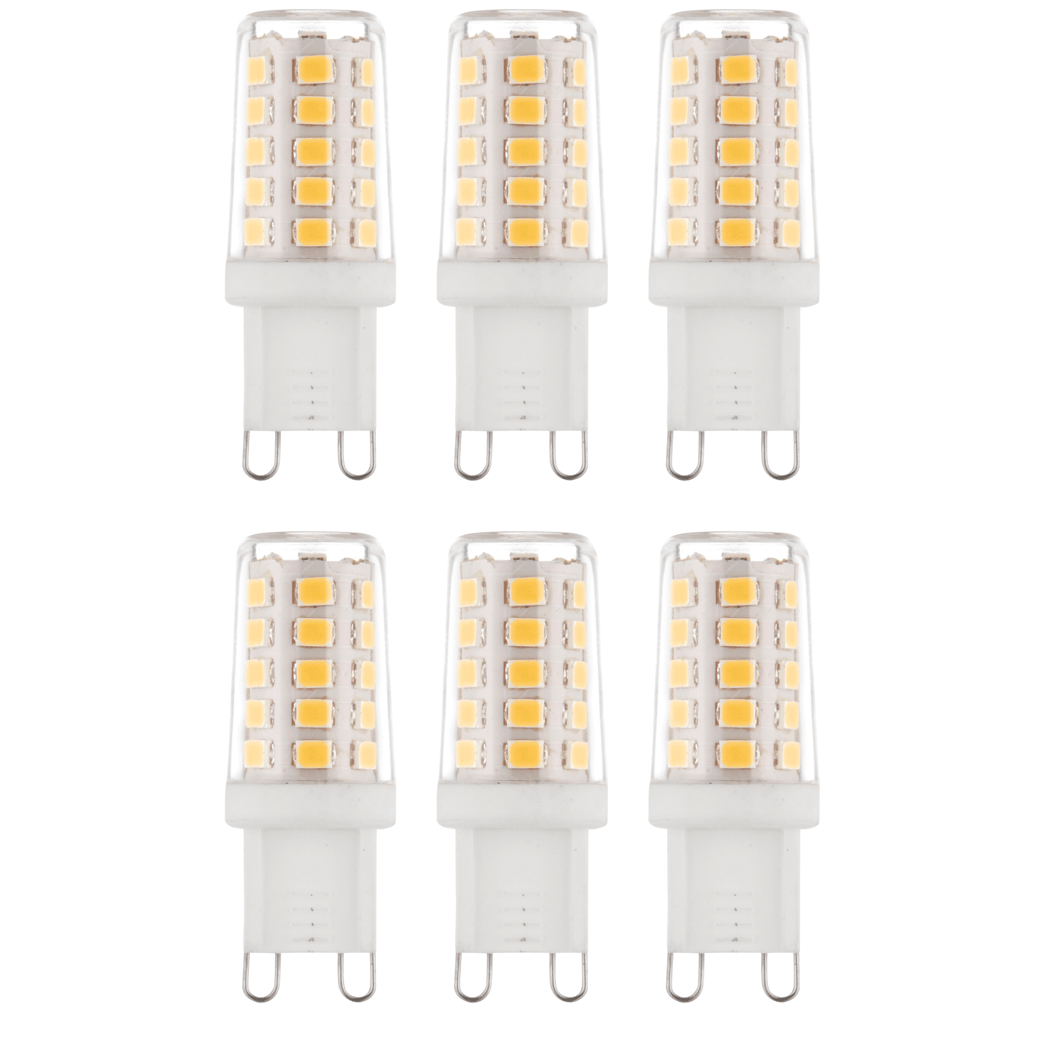 6 x G9 LED 2.3W Warm White Halogen (20W Equivalent)