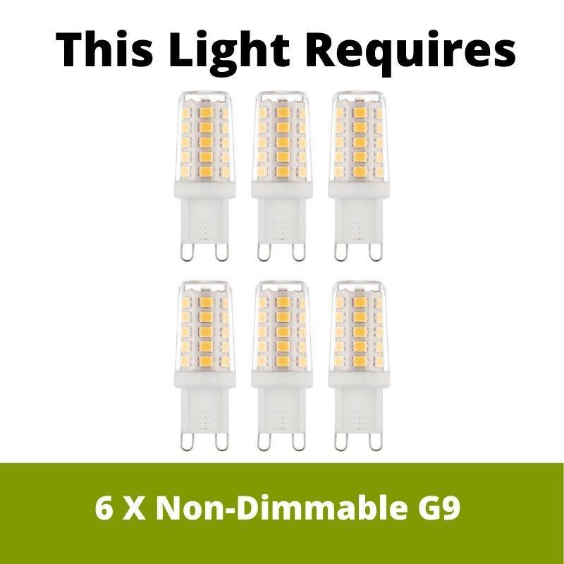 ayres semi flush ceiling light ayres 6ch by Endon Lighting LED Lamp Bulb Guide