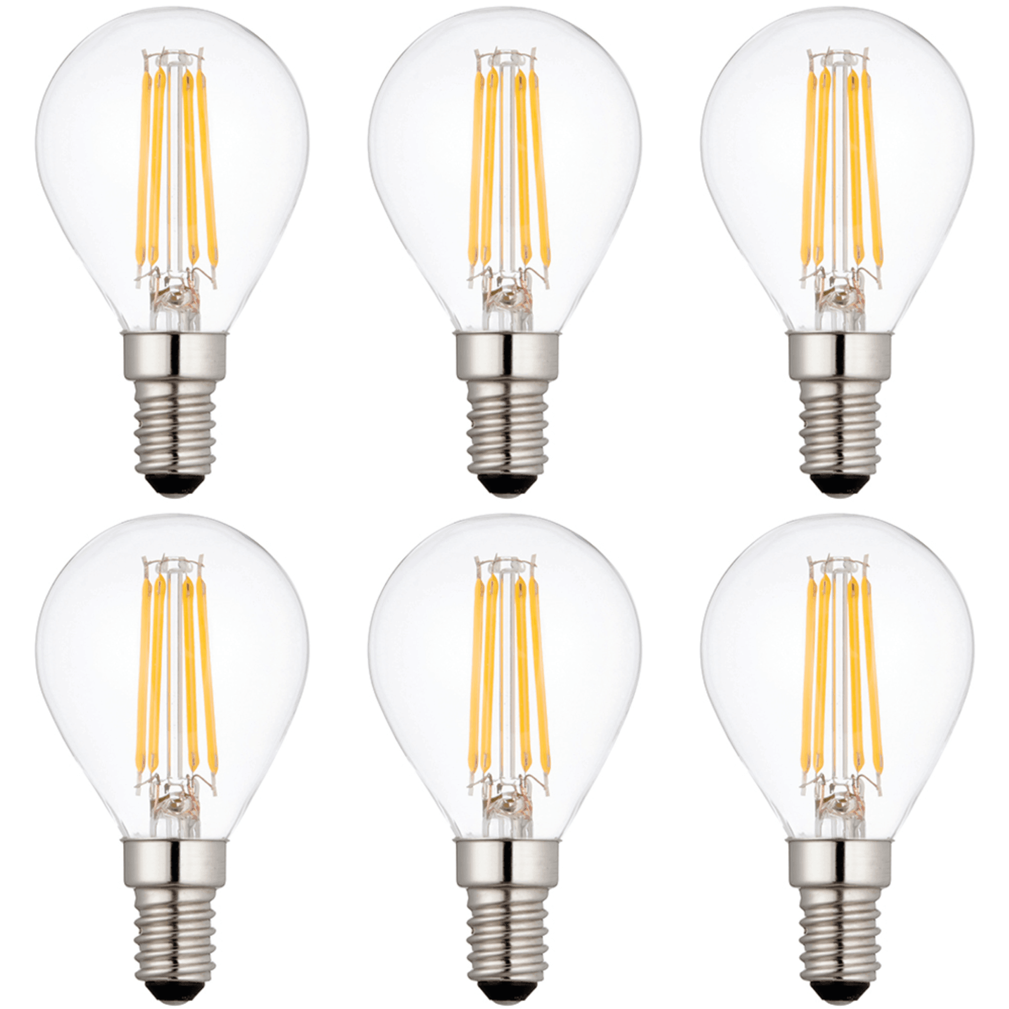 6 x E14 LED Lamp/Bulb Dimmable 4W (40W Equivalent)