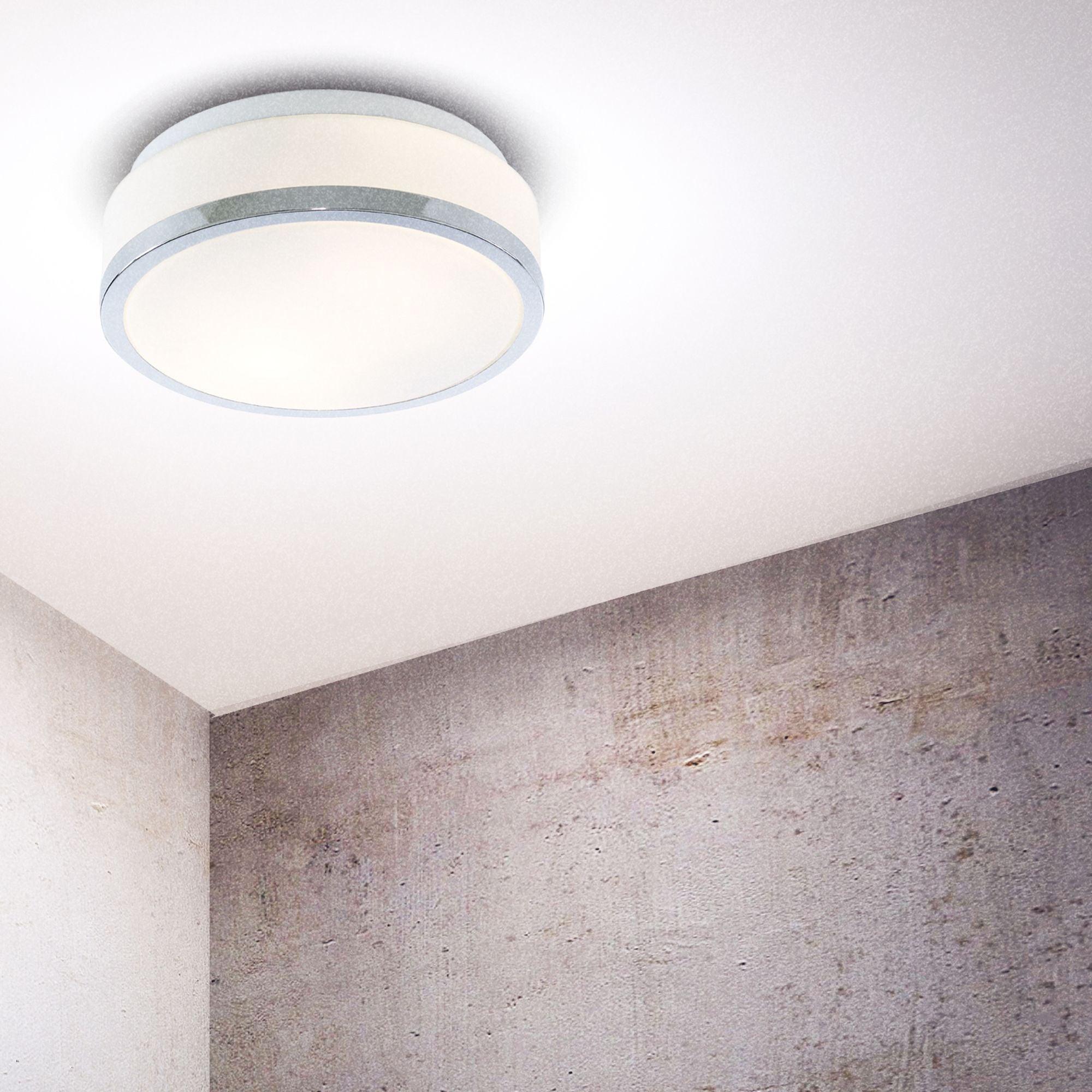 cheese bathroom 2 light bathroom ceiling flush white glass shade by searchlighting lighting, living room image
