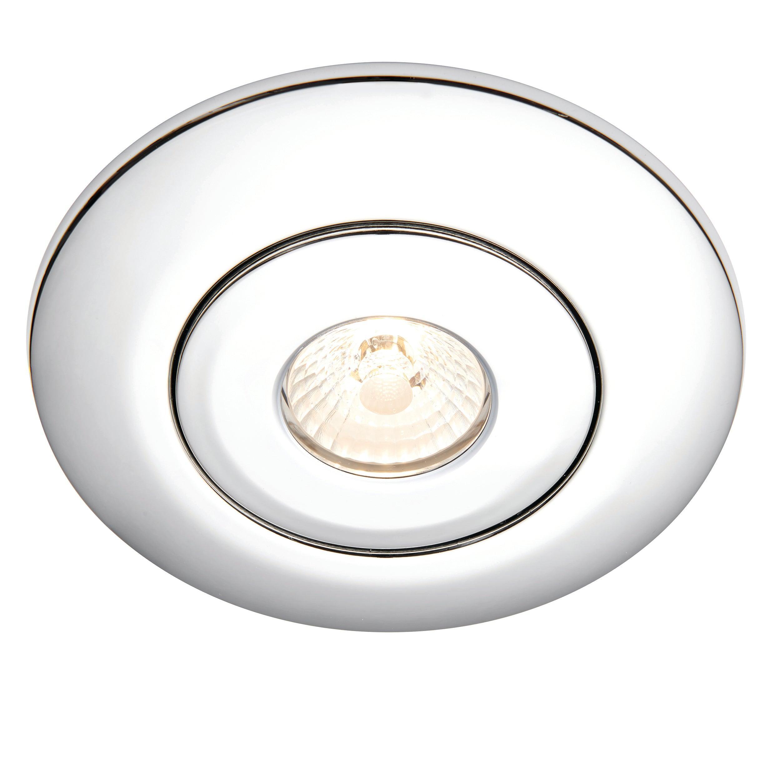 converse bezel dimmable chrome recessed light 50wby saxby lighting