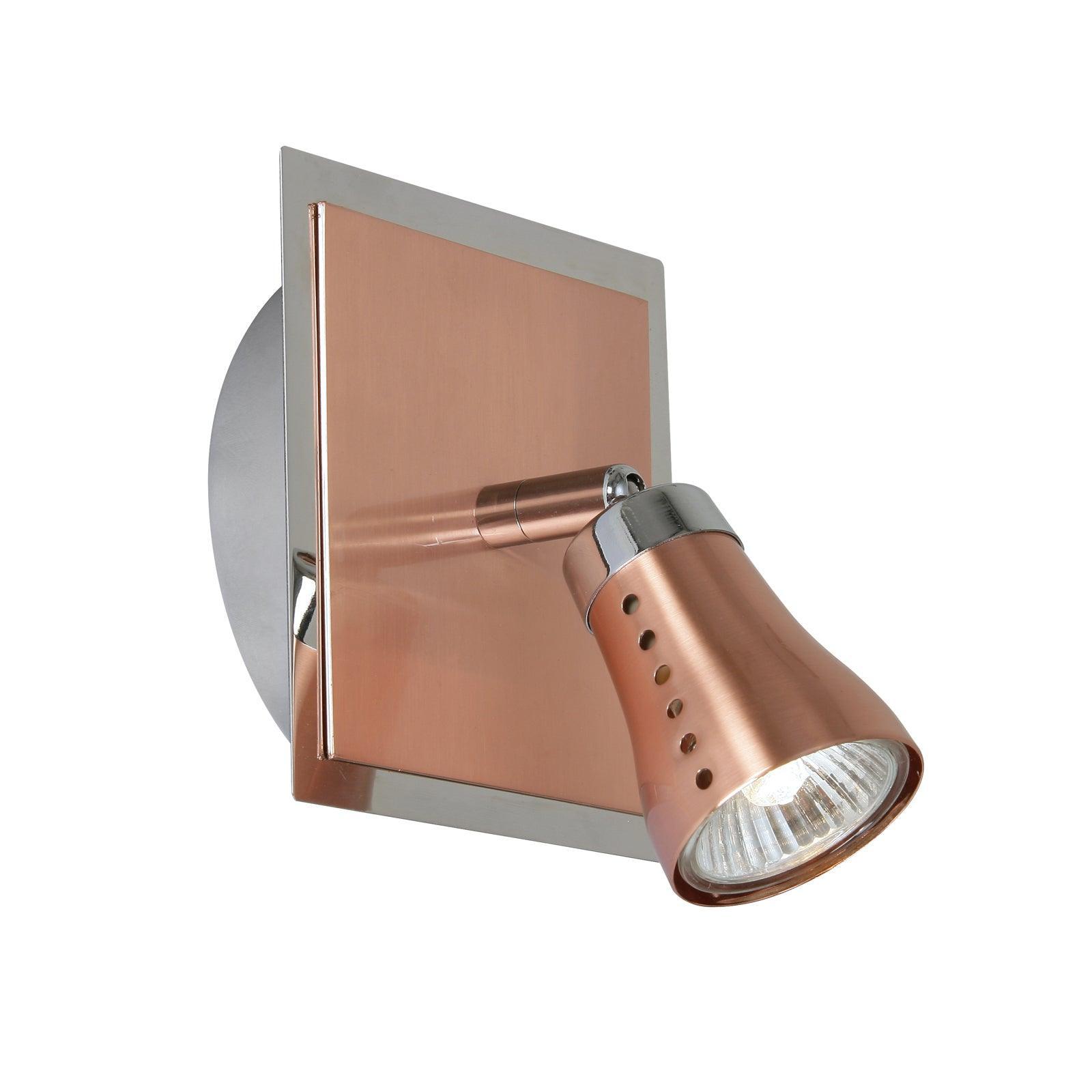 milo copper chrome single spot light adjustable