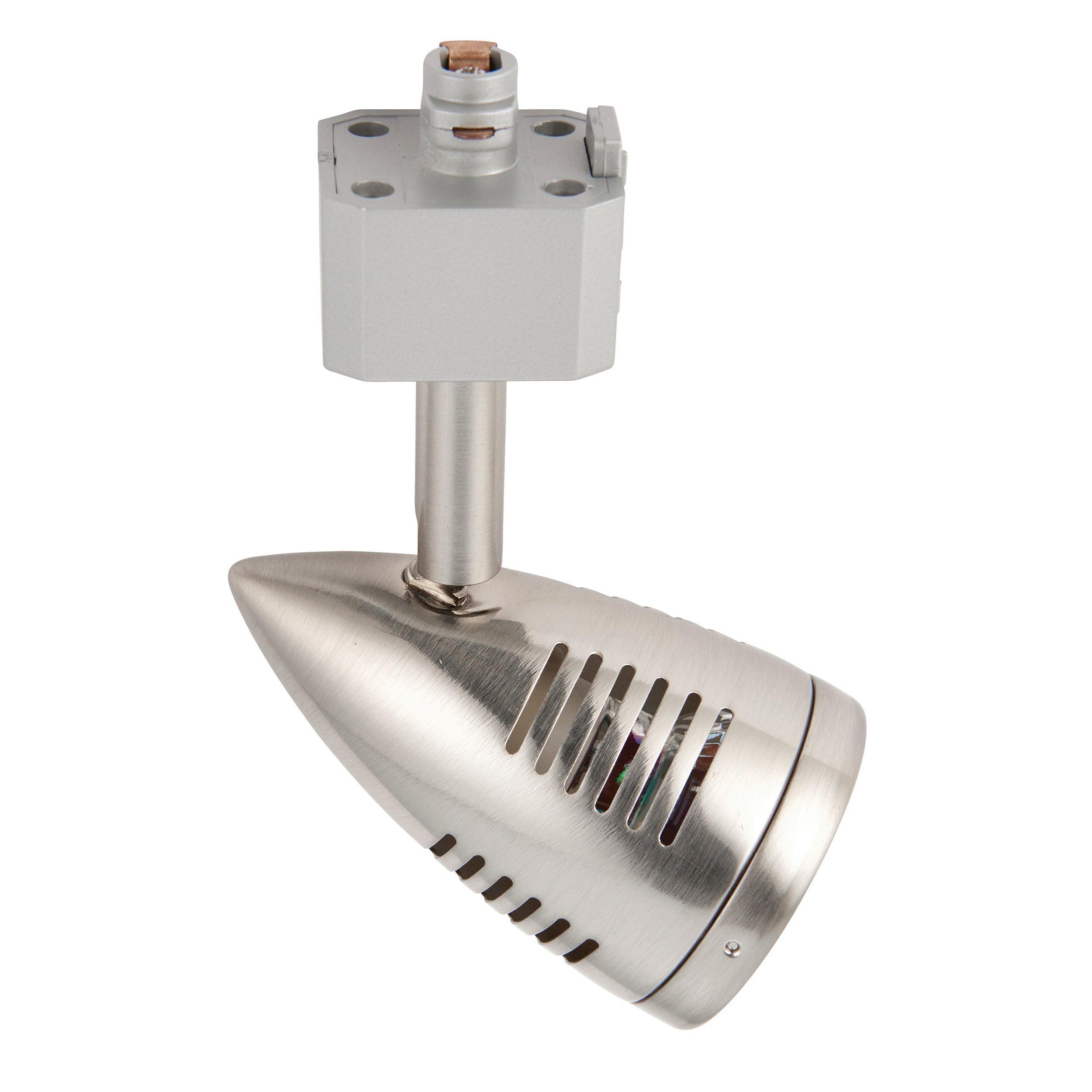 bullett satin chrome track spotlight by saxby lighting, close up image 467