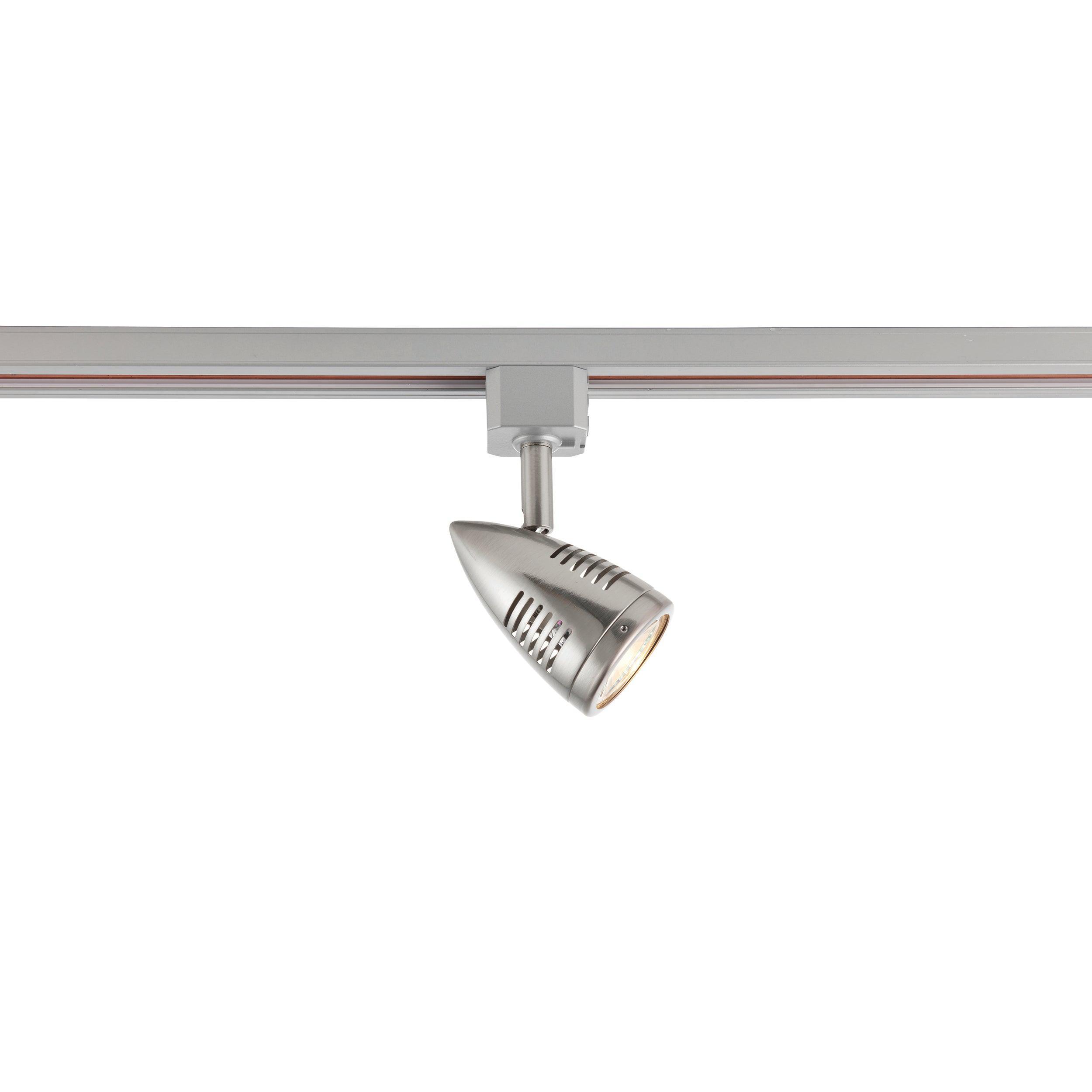 bullett satin chrome track spotlight by saxby lighting, close up image 297