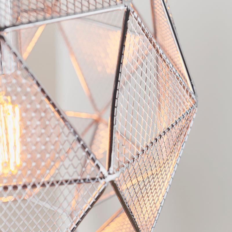 Endon Armour Chrome 1 Light Pendant-Ceiling Pendant Lights-Endon Lighting hallway lighting photo Tiffany Lighting Direct