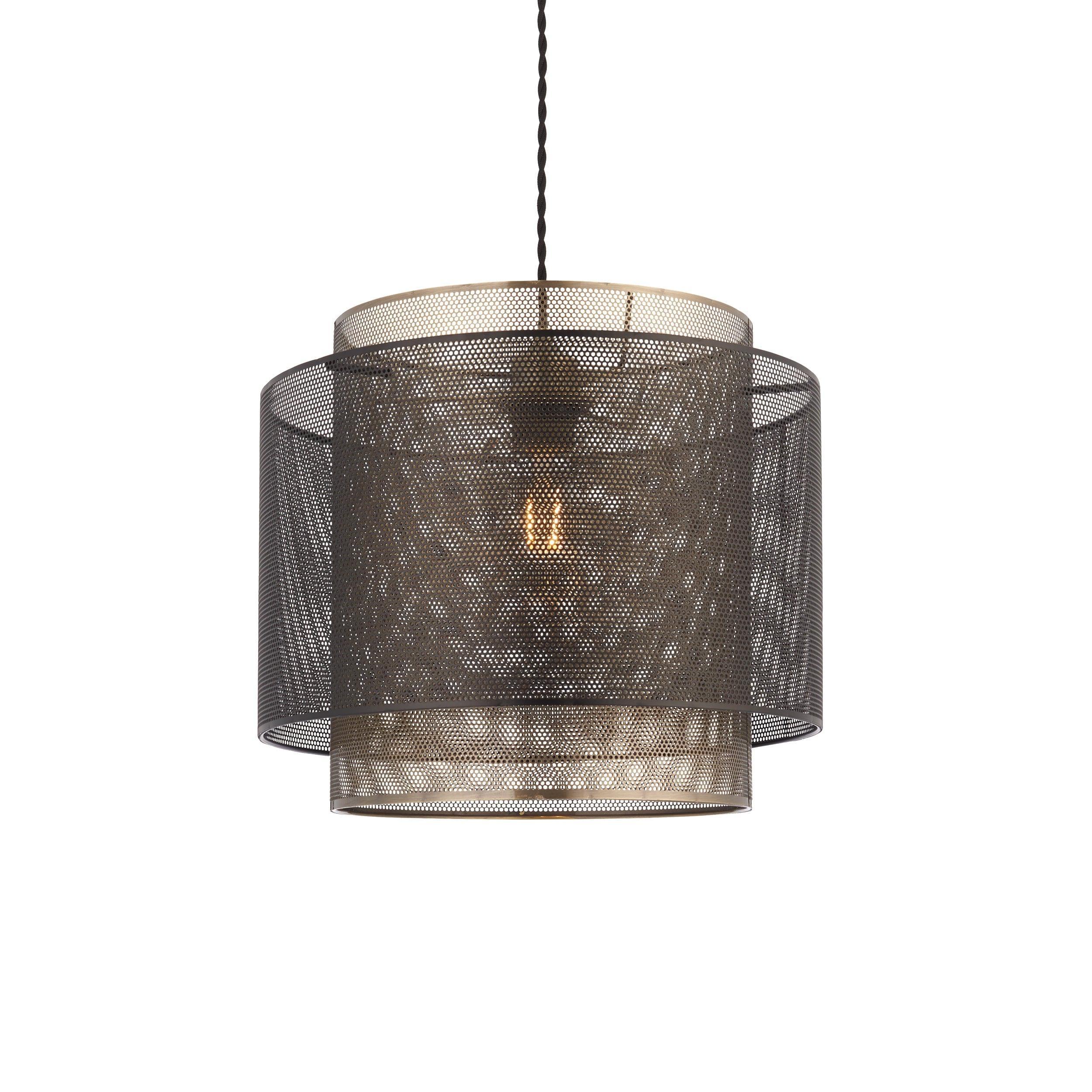 plexus 1 brass finish light pendant small by Endon Lighting Living room image