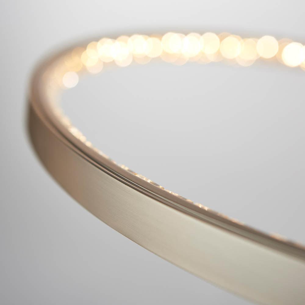 Endon Eternity 1 Light Nickel Finish Pendant Ceiling Light-Ceiling Pendant Lights-Endon Lighting hallway lighting photo Tiffany Lighting Direct