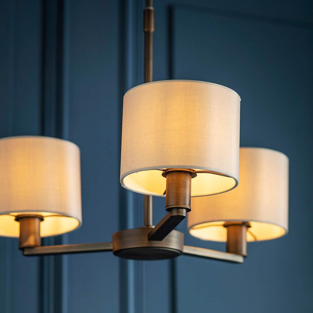 Endon Daley 3 Light Large Bronze Finish Ceiling Pendant-Ceiling Pendant Lights-Endon Lighting Hallway Lighting Close upTiffany Lighting Direct