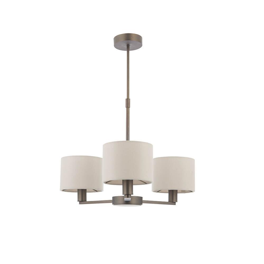 Endon Daley 3 Light Large Bronze Finish Ceiling Pendant-Ceiling Pendant Lights-Endon Lighting Hallway Lighting Family Image Tiffany Lighting Direct