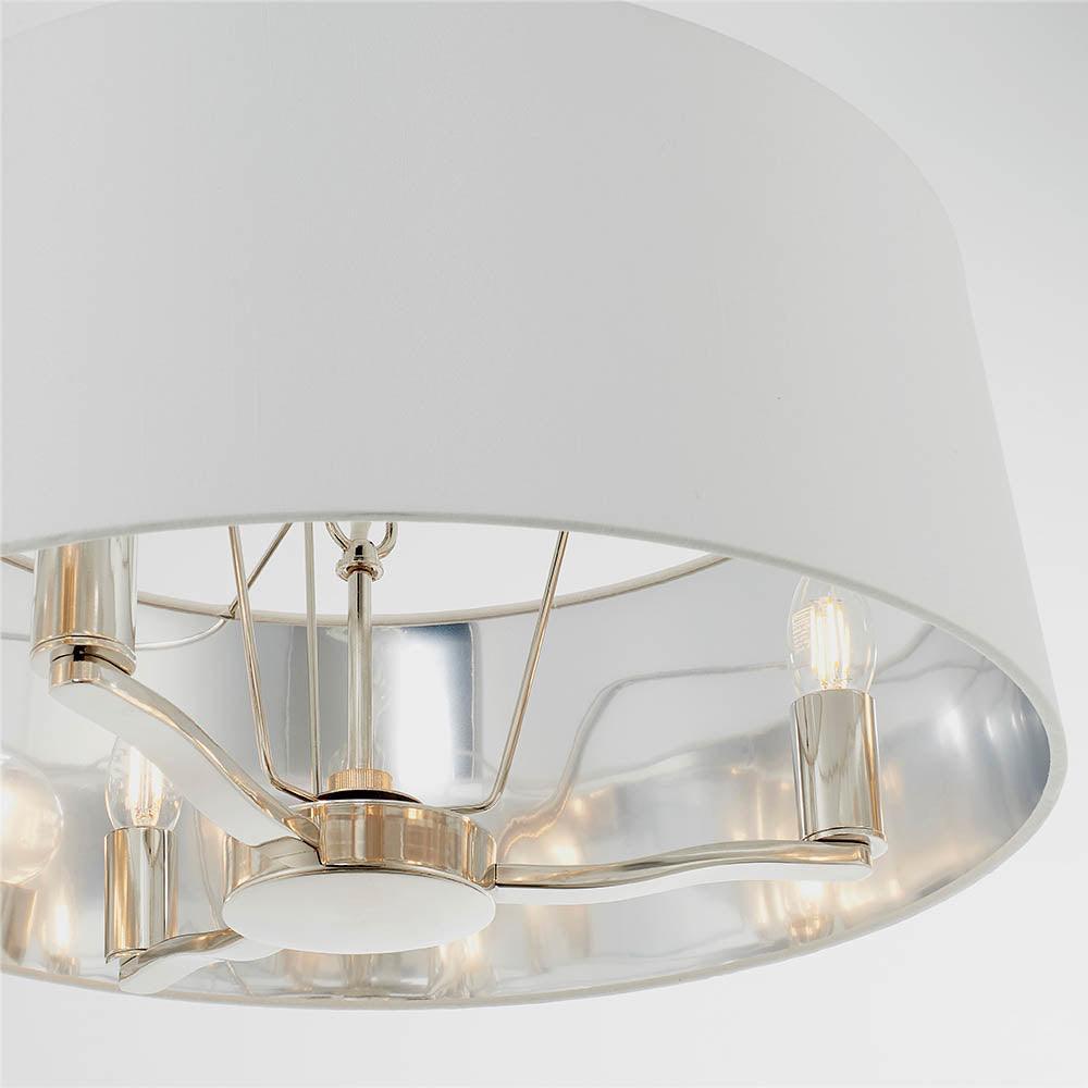 Endon Harvey 3 Light Bright Nickel Ceiling Pendant-Ceiling Pendant Lights-Endon Lighting hallway lighting photo Tiffany Lighting Direct