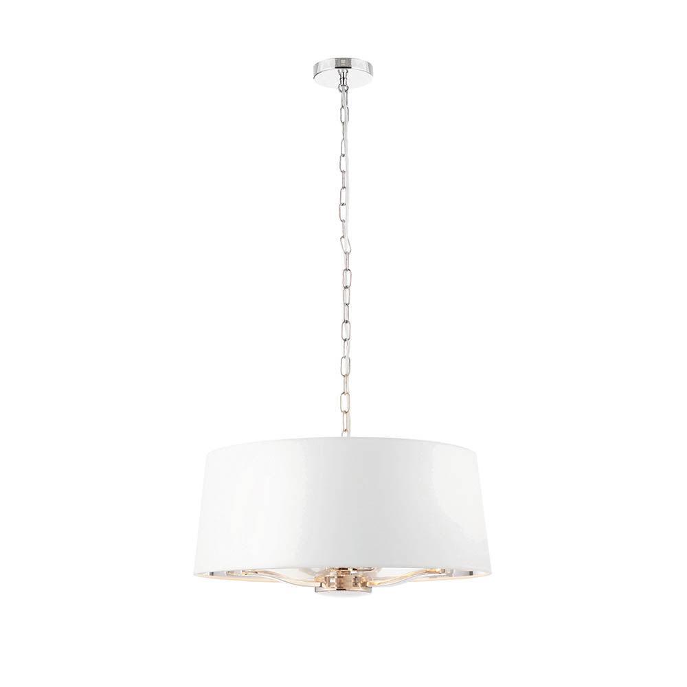 Endon Harvey 3 Light Bright Nickel Ceiling Pendant-Ceiling Pendant Lights-Endon Lighting Bedrooom Lighting close up Tiffany Lighting Direct