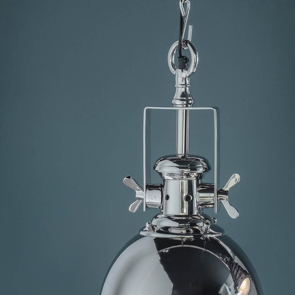 Endon Fenton 1 Light Polished Nickel Pendant Ceiling Light-Ceiling Pendant Lights-Endon Lighting hallway lighting photo Tiffany Lighting Direct