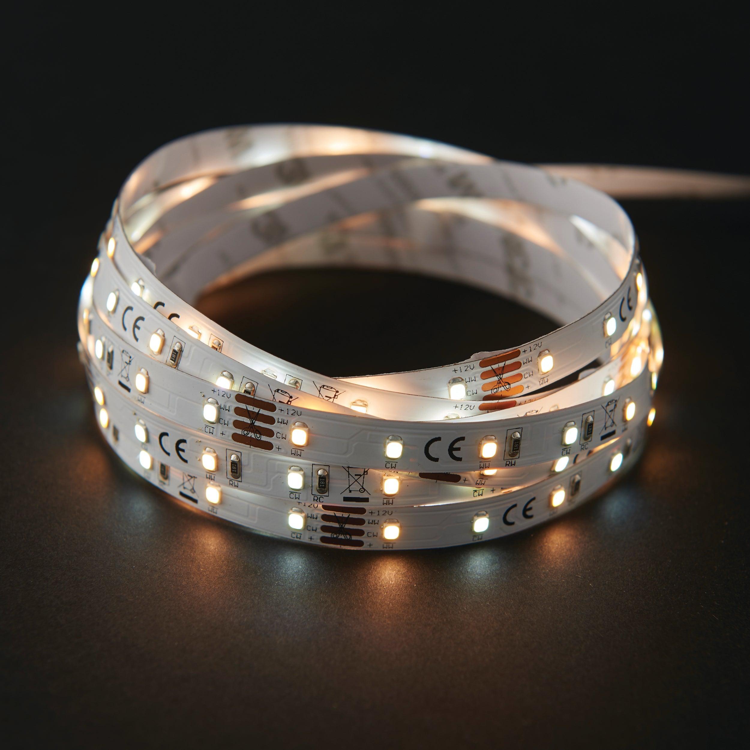 flexline 12v 5m variable white led strip light kit 24w saxby lighting, close up LED Lamp Image 61