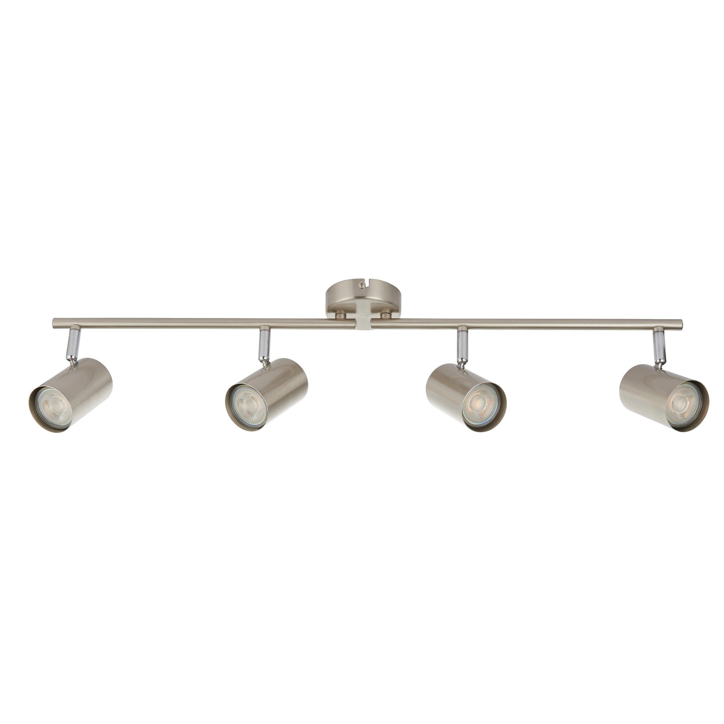 arezzo 4 light chrome bar spotlight 7wby Saxby Lighting, close up image
