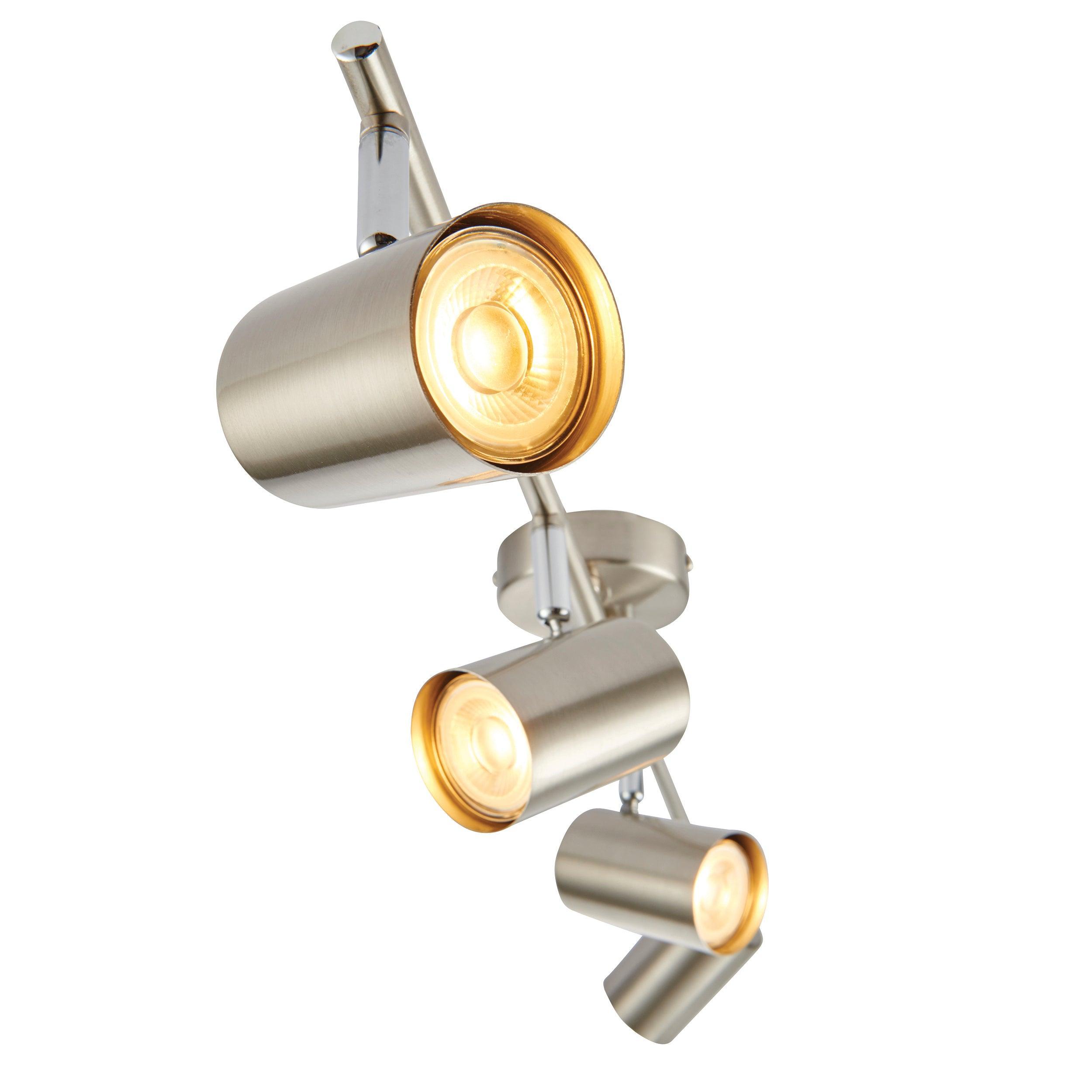 arezzo 4 light chrome bar spotlight 7w by saxby lighting, close up image 270