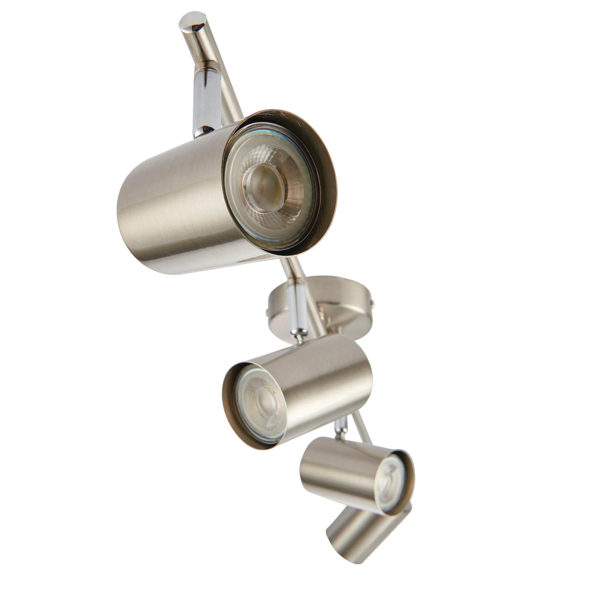 arezzo 4 light chrome bar spotlight 7w by saxby lighting, close up image 225