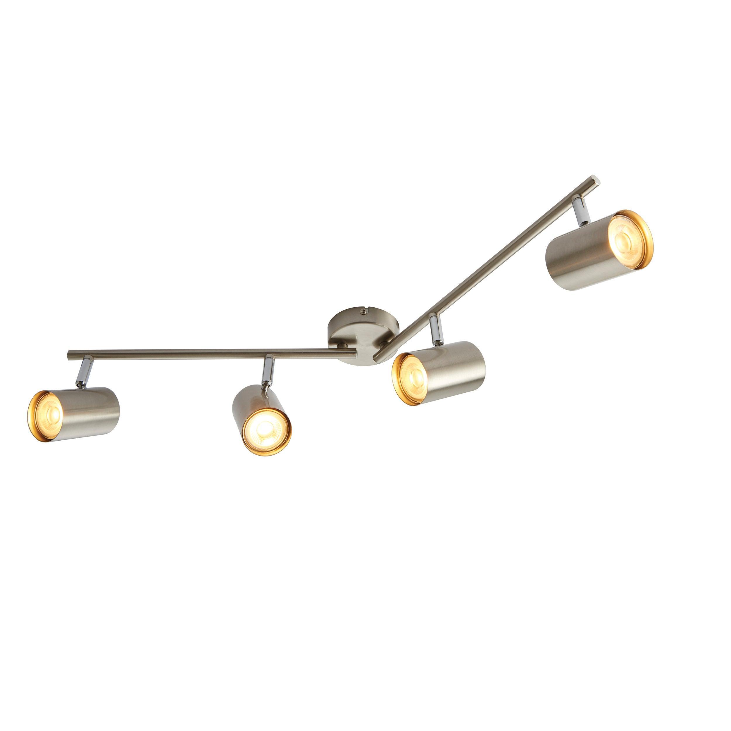arezzo 4 light chrome bar spotlight 7w by saxby lighting, close up image 117
