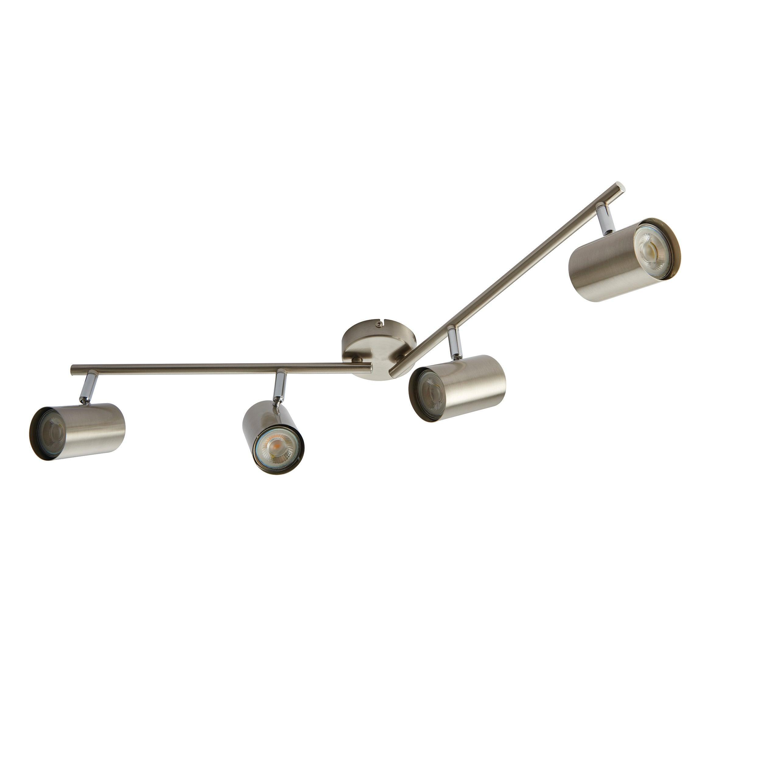 arezzo 4 light chrome bar spotlight 7w by saxby lighting, close up image 82